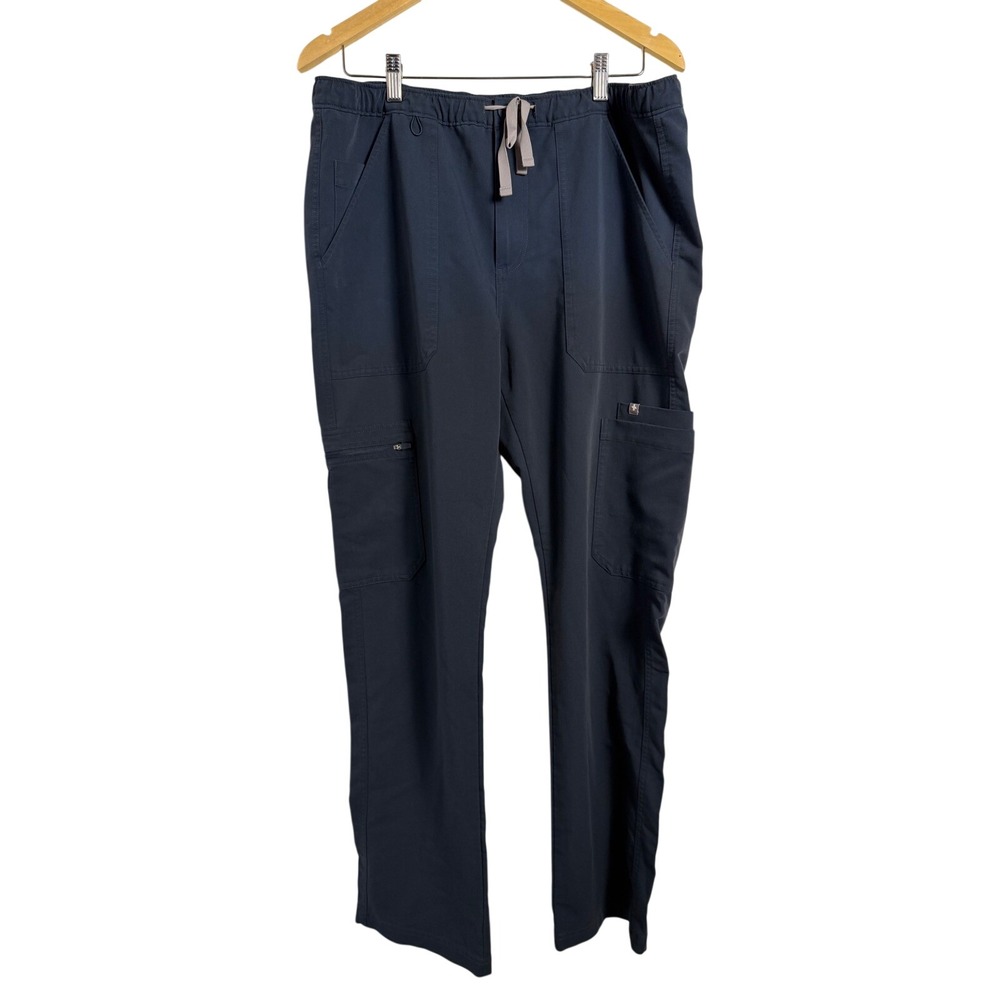 FIGS Scrub Pants Large Navy Blue TM3001 Technical Collection Cargo Tall Long